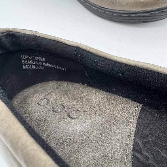 BOC Born Shoes Womens Size 8 Peggy Clogs Taupe Leather Block Nurse Profession‎ - Picture 2 of 9